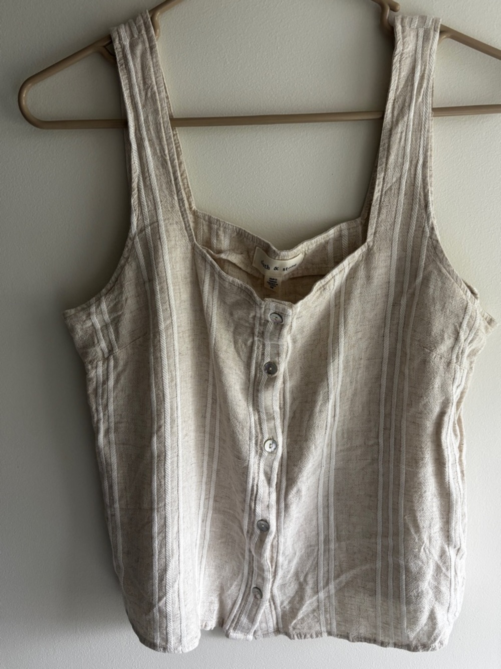 Cloth & Stone Striped Button-Front Tank